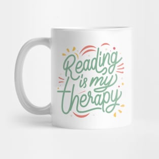 Escape into Words: Reading is My Therapy Mug